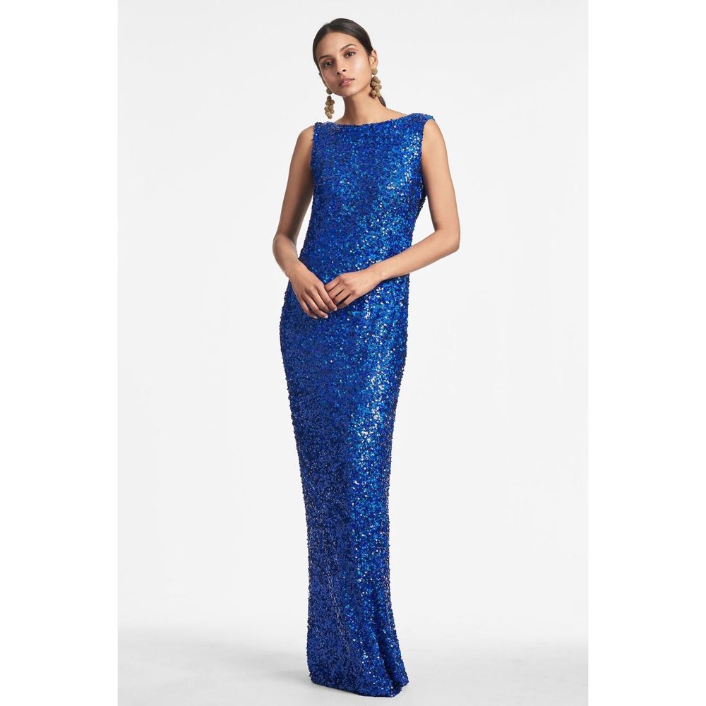 Sachin + Babi Mariah Gown in Cobalt US 12 $750